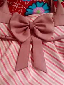 Striped Bow Handbag