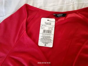 Red Long Sleeve Crop Top