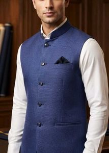 Men's Blue Nehru Jacket