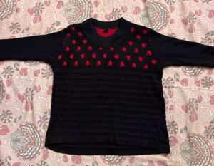 Heart Pattern Sweater