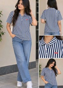 Classic Striped Polo Shirt