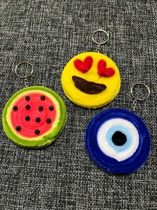 Fun Emoji, Watermelon & Evil Eye Keychains