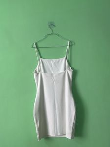 White Spaghetti Strap Mini Dress