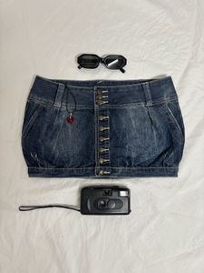 Y2k Micro Mini Denim Skirt