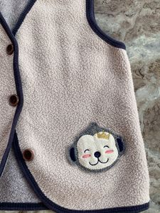 Cute Monkey Fleece Vest