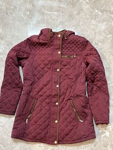 Maroon Quilted Jacket
