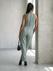 stylish mint green jumpsuit