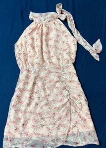 Floral Print Halter Neck Dress