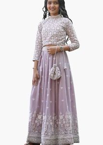 Sparkling Lilac Embroidered Blouse