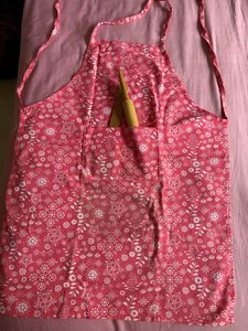 Pink Floral Apron