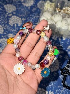 Cute Beaded Bracelet with Charms