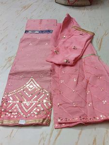 Elegant Pink Embellished garara Set
