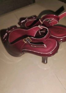 Elegant Burgundy Slingback Heels