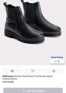 Roadster Black Buckle Chelsea Boots size 36