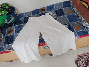White Wide Leg Palazzos