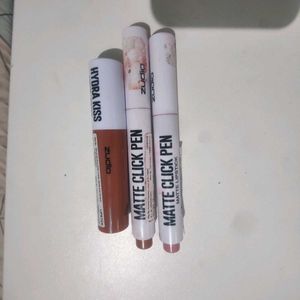 3 Lipsticks From Zudio Click It Hi-Shine Range