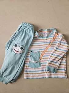 Cute Frog Pajama Set