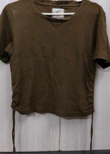 Chic Ruched V-Neck Pink Top