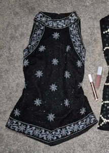 Y2K Designer Beaded Top