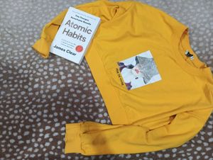 Yellow Graphic Print Sweatshirt
