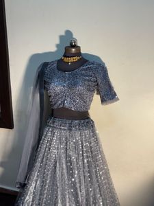 Sparkling Grey Lehenga