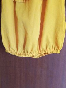 Cute Yellow Ruffle Top