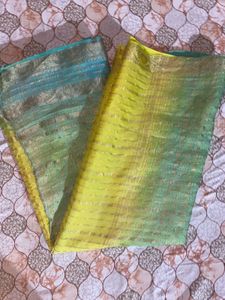 Stunning Ombre Saree with Gold Accents