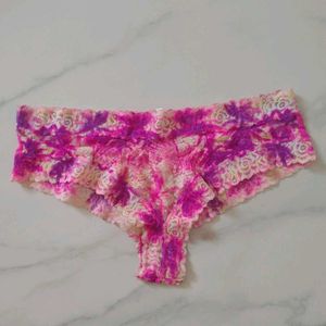 Lace Briefs with Floral Print