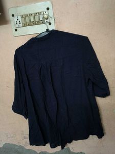 Elegant Navy Button-Down Tunic