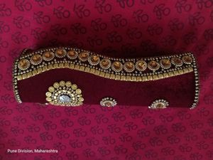 Embellished Velvet Clutch Bag