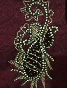 Burgundy Velvet Sherwani - Size M