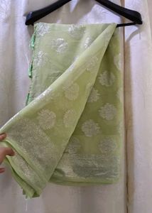 Elegant Light Green Saree