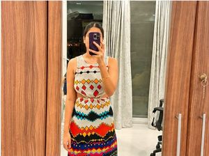 Boho Chic Cutout Print Dress
