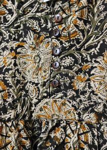 Bohemian Floral Print Peplum Top