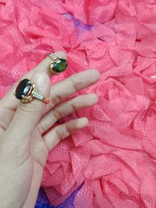 2 Finger Rings 💍 Combo Green &amp; Maroon
