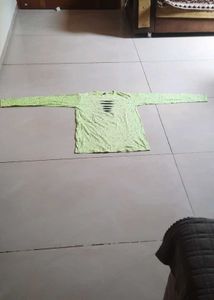 Lime Green Distressed Long Sleeve t shirt
