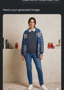 Blue winter cardigan and top free