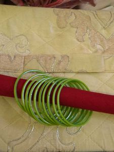 10 Vibrant Green Bangles Set