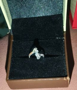 Mom &amp; Dad Heart Ring pure silver