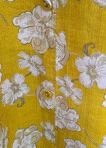 Straight Fit Mustard Kurti with Collar