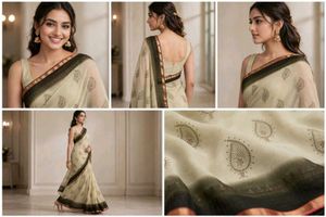 distant log beautiful party wear saree