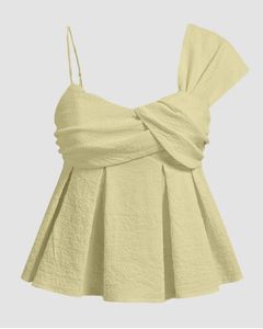 Littlebox Asymmetric One Shoulder Ruffle Peplum To