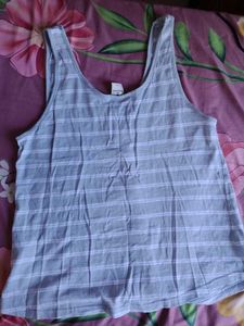 Striped Button-Up Tank Top