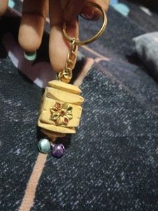 Cute Orange Teddy Bear Keychain