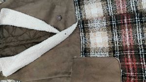Stylish Plaid Lined Jacket