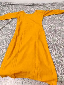 Vibrant Yellow Embroidered Kurta Set
