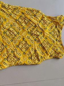 Vibrant Yellow Bandhani Print Kurta
