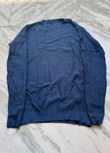 Men's Navy Blue Textured Sweater
