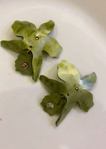 ✨ Unique Green Orchid Earrings✨