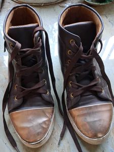 Stylish Brown High-Top Sneakers